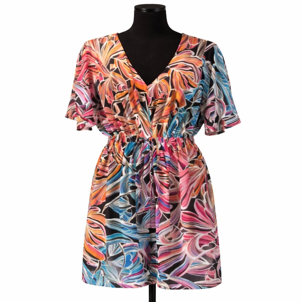 Trina Turk Bias V-Neck Dolman Mini Dress XXL